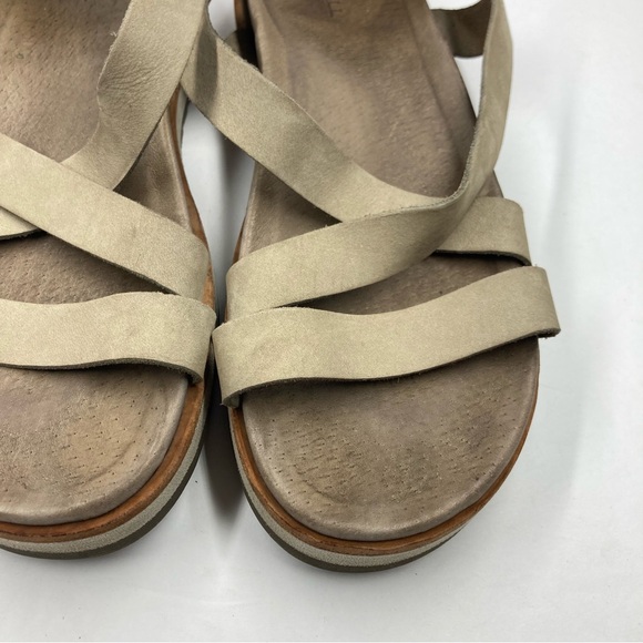 Merrell Leather Sandals  8 Taupe Velcro Juno BackStrap - Picture 10 of 16